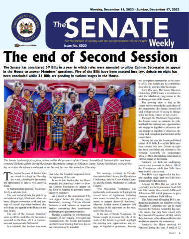 The Senate Weekly - Issue No. 20